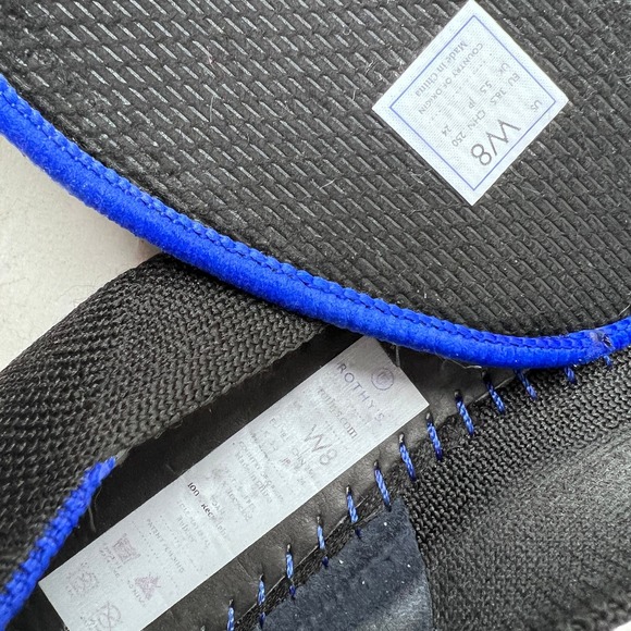 Rothys Flat Black Knit Ballet Round Toe Travel Comfort Shoe Womens Size 8 - Picture 12 of 12